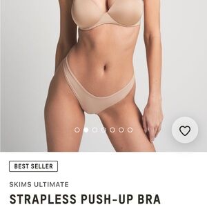 SKIMS Strapless Push-Up Bra in Nude Beige